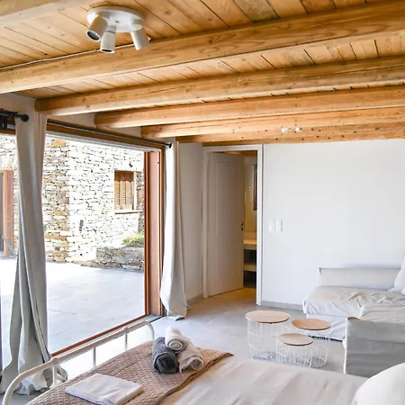 Stone With A Sea Water Swimming Pool And A Sea And Sunset View Holiday home Melissaki