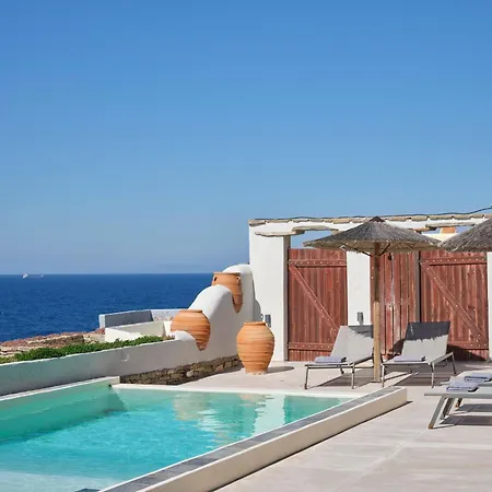 Stone With A Sea Water Swimming Pool And A Sea And Sunset View Holiday home Melissaki