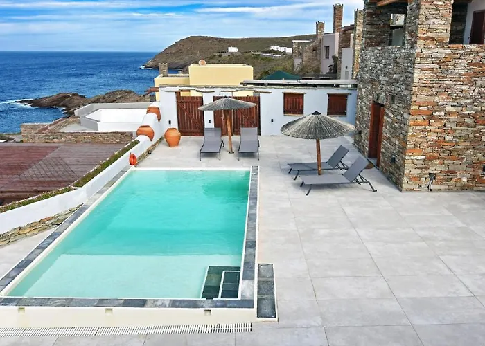 Stone With A Sea Water Swimming Pool And A Sea And Sunset View Ferienhaus *