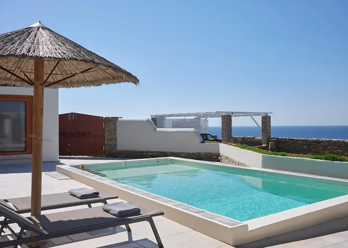 Stone With A Sea Water Swimming Pool And A Sea And Sunset View Melissaki